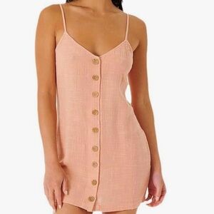 Rip Curl Women's Cover Up Mini Dress Womens Medium Vacation Travel NEW Orange